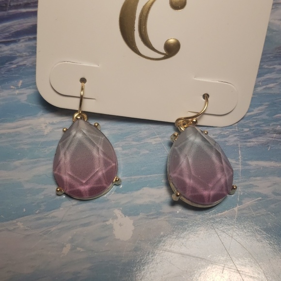 Impulse purple Hypo Allergenic Earrings - Picture 6 of 6